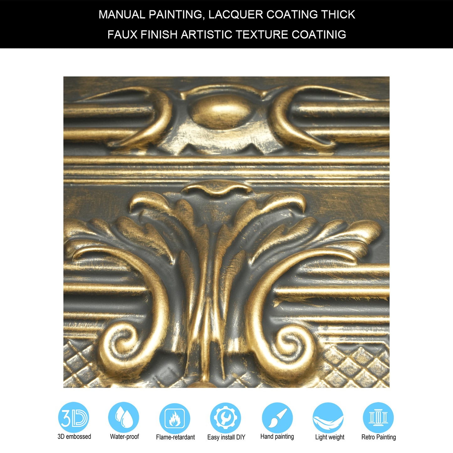 10tiles/lot Embossing Ceiling Tiles for Boutique Restaurants, Premium Lounges and Luxury Hotels PL38