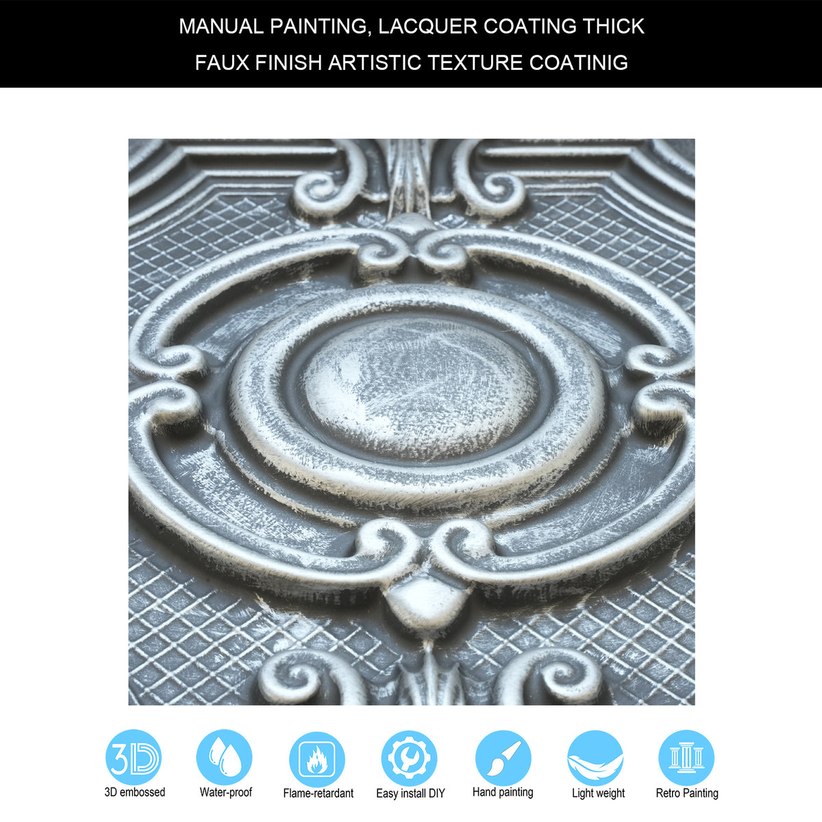 PAINTSDECOR PL38 Antique tin ceiling tiles
