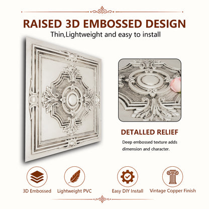 PAINTSDECOR PL38 Aged white ceiling tiles