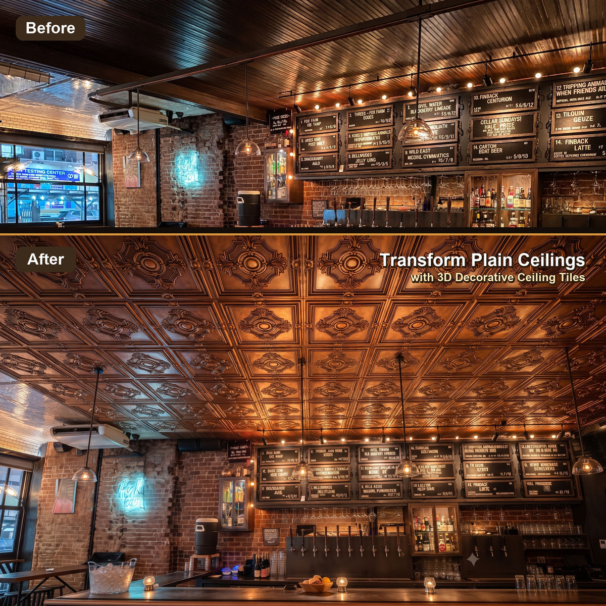PAINTSDECOR PL38 Aged copper ceiling tiles