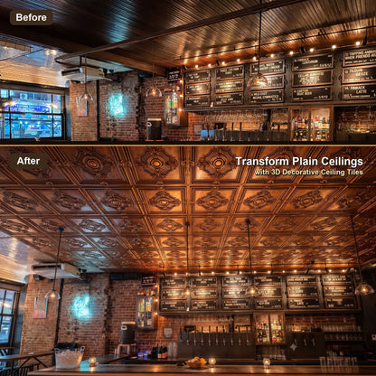 PAINTSDECOR PL38 Aged copper ceiling tiles