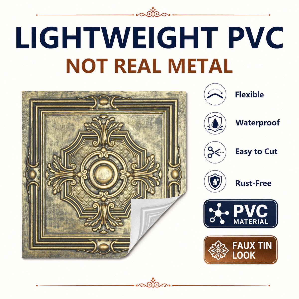 PAINTSDECOR PL38 Ancient gold ceiling tiles