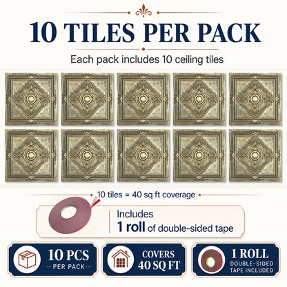 PAINTSDECOR PL38 Ancient gold ceiling tiles