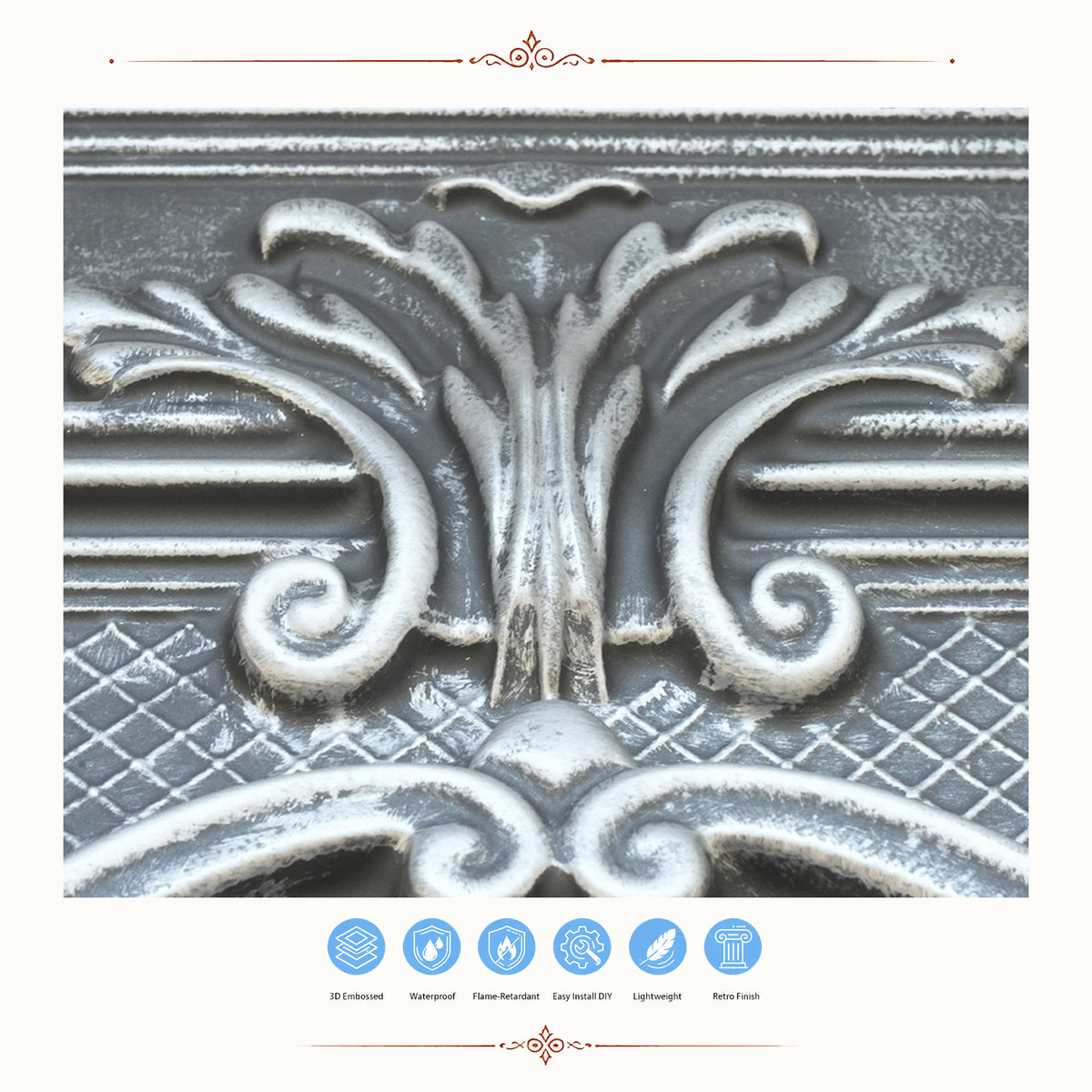 PAINTSDECOR PL38 Antique tin ceiling tiles