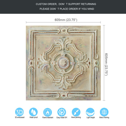 10tiles/lot Decorative PVC Panels for Kitchens, Offices, Living Rooms and Light-Luxury Spaces PL38