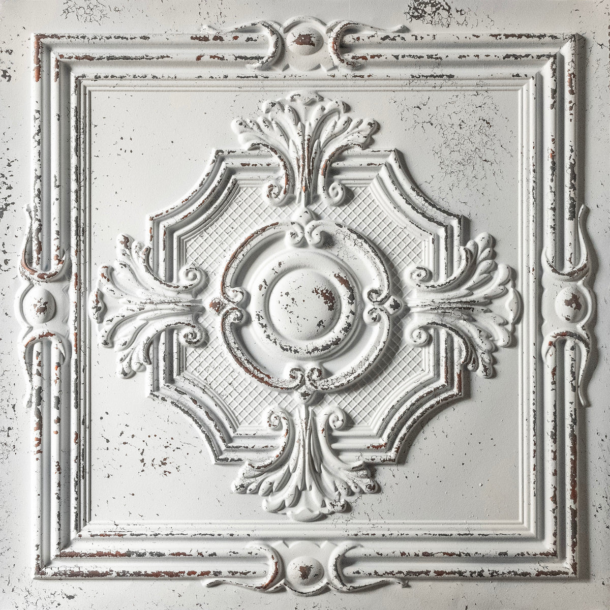 PAINTSDECOR PL38 Distress crack white black ceiling tiles