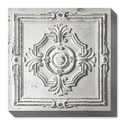 PAINTSDECOR PL38 Distress crack white black ceiling tiles