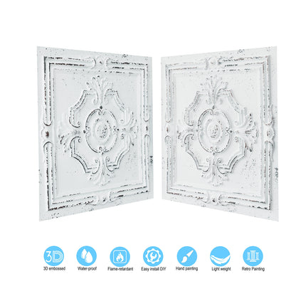 10tiles/lot Decorative PVC Panels for Kitchens, Offices, Living Rooms and Light-Luxury Spaces PL38