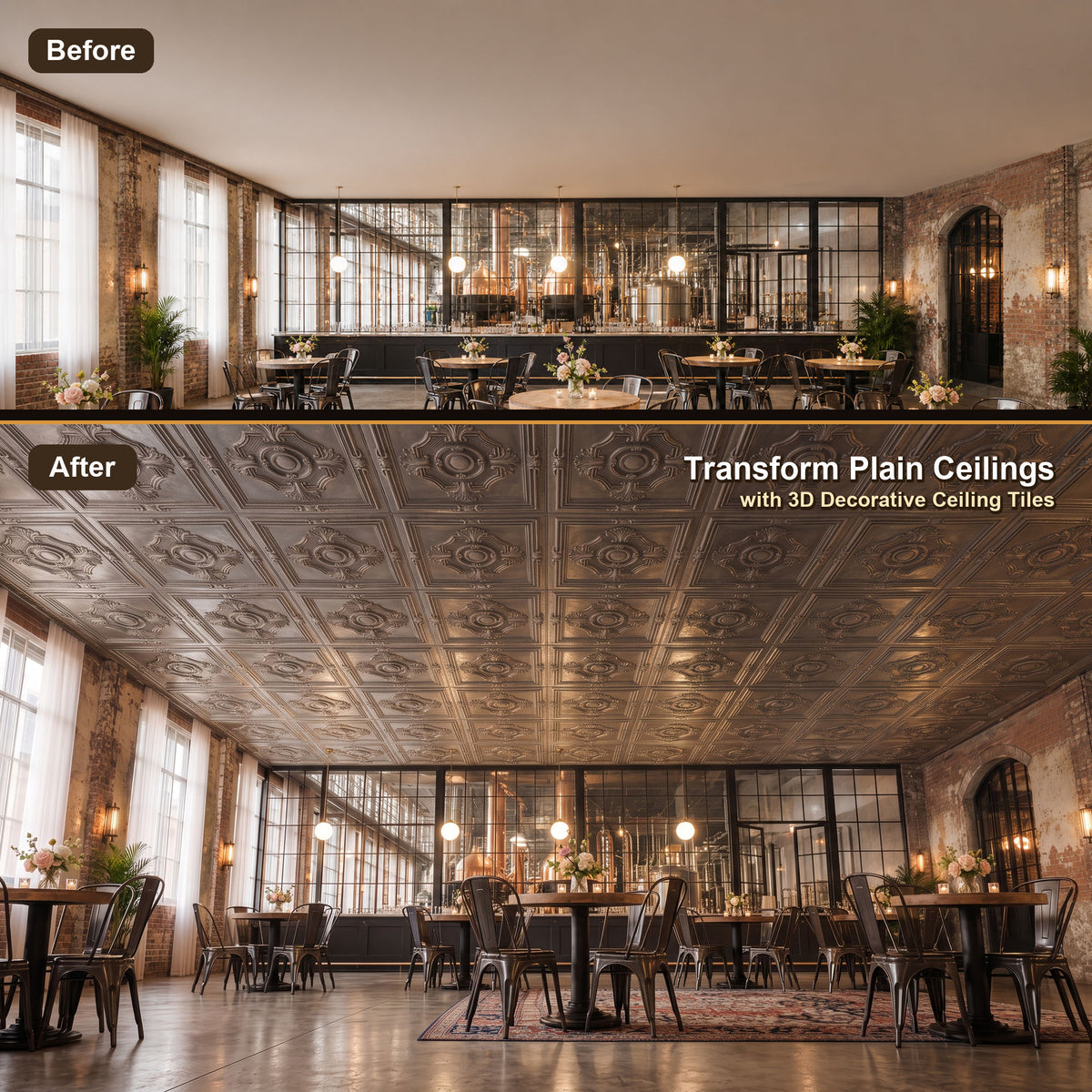 PAINTSDECOR PL38 Driftwood ceiling tiles