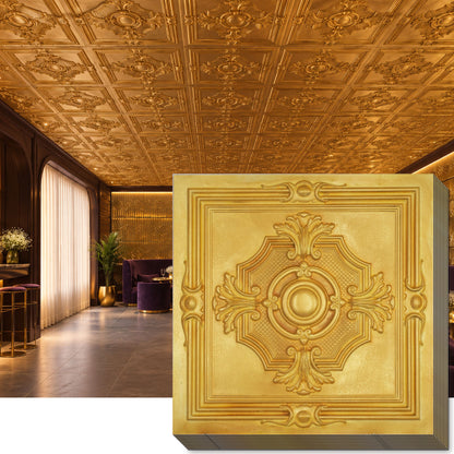 PAINTSDECOR PL38 Golden ceiling tiles