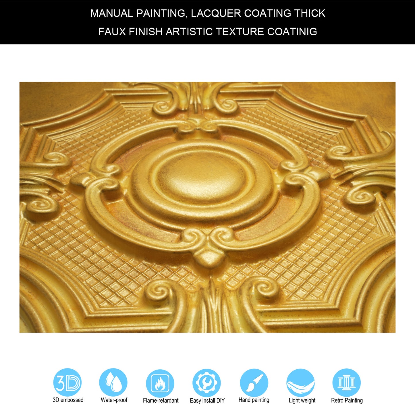 10tiles/lot Tin Ceiling Tiles for Book Cafés, Literary Stores and Creative Cultural Spaces PL38