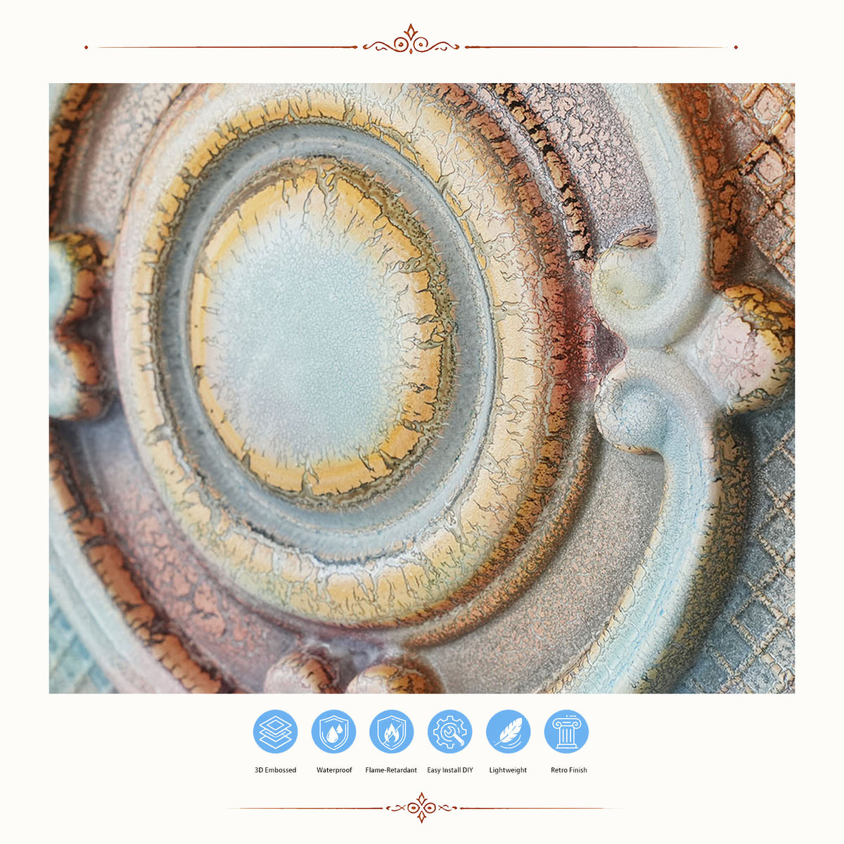 PAINTSDECOR PL38 Old World Fresco ceiling tiles