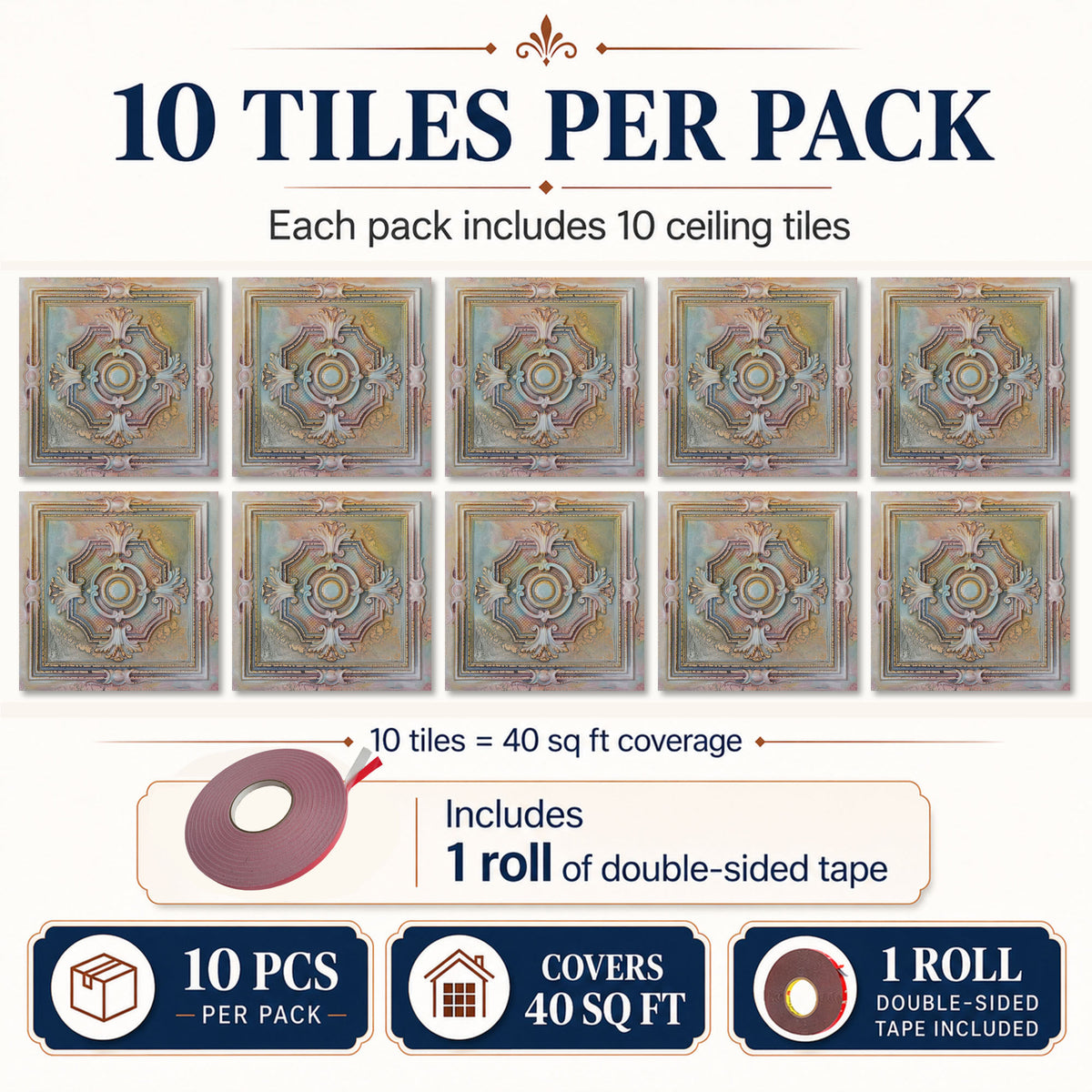 PAINTSDECOR PL38 Old World Fresco ceiling tiles