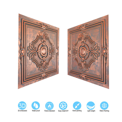 10tiles/lot Tin Ceiling Tiles for Book Cafés, Literary Stores and Creative Cultural Spaces PL38