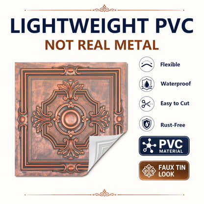 PAINTSDECOR PL38 Rustic copper ceiling tiles
