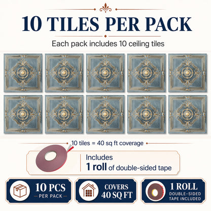 PAINTSDECOR PL38 Smoked gold ceiling tiles