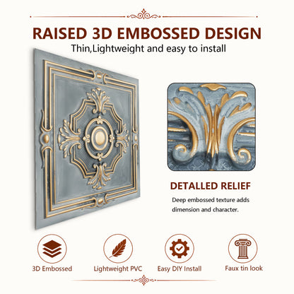 PAINTSDECOR PL38 Smoked gold ceiling tiles