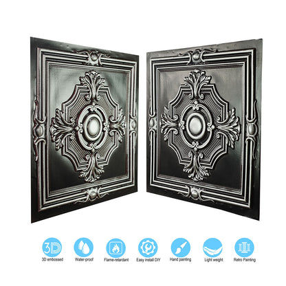 10tiles/lot Faux Tin Ceiling Panels for High-End Restaurants, Coffee Bars and Luxury Apartments PL38