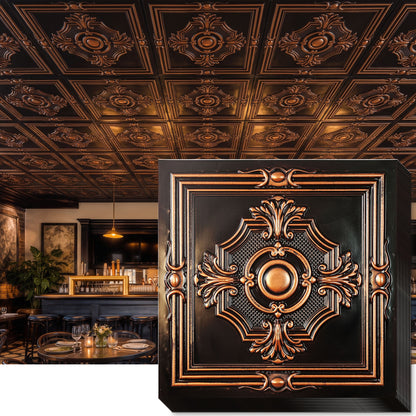 PAINTSDECOR PL38 Traditional copper ceiling tiles