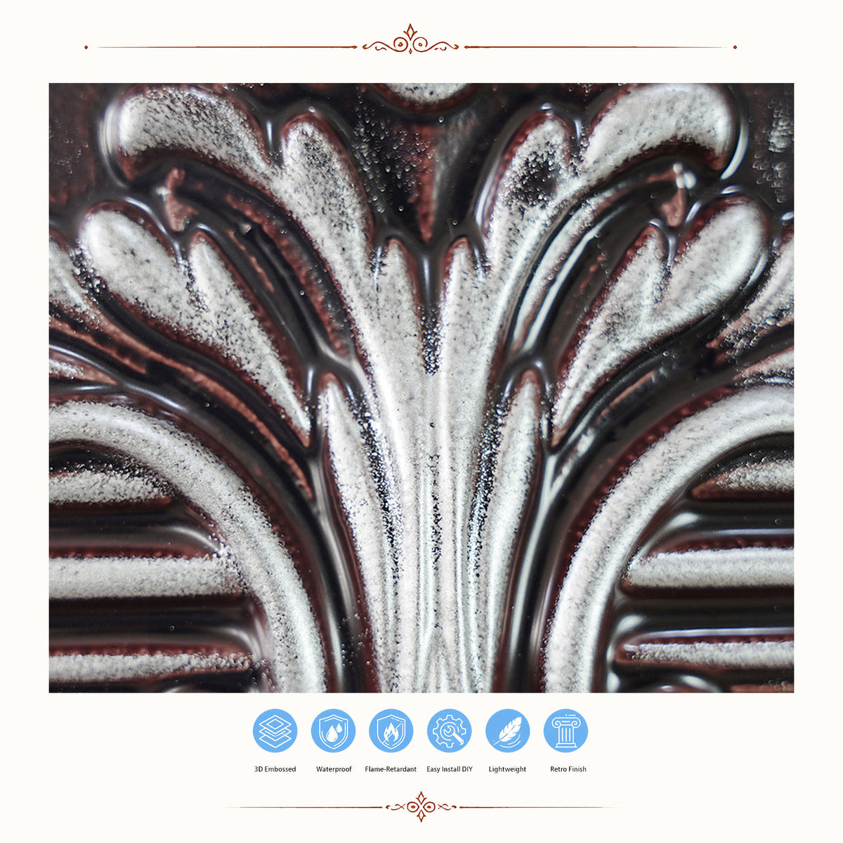 PAINTSDECOR PL38 Traditional silver ceiling tiles