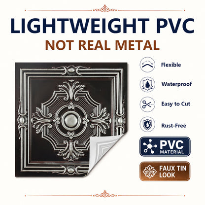 PAINTSDECOR PL38 Traditional silver ceiling tiles