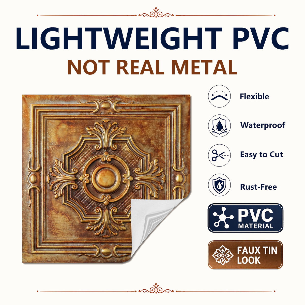 PAINTSDECOR PL38 Weathered Bronze ceiling tiles