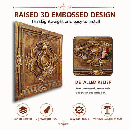 PAINTSDECOR PL38 Weathered Bronze ceiling tiles
