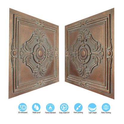 10tiles/lot Faux Tin Ceiling Panels for High-End Restaurants, Coffee Bars and Luxury Apartments PL38