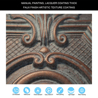 10tiles/lot Faux Tin Ceiling Panels for High-End Restaurants, Coffee Bars and Luxury Apartments PL38