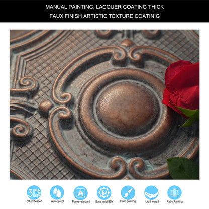 10tiles/lot Faux Tin Ceiling Panels for High-End Restaurants, Coffee Bars and Luxury Apartments PL38