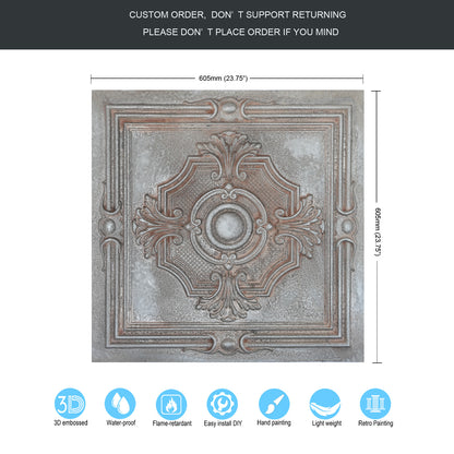 10tiles/lot Glue-Up Ceiling Tiles for Kitchen Renovations, Coffee Shops and Light-Luxury Spaces PL38