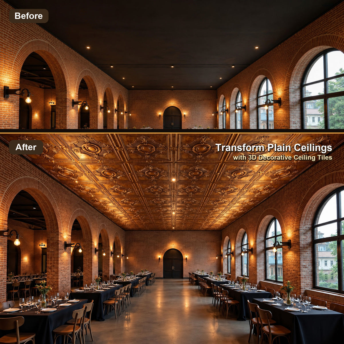 PAINTSDECOR PL38 Weathered Bronze ceiling tiles