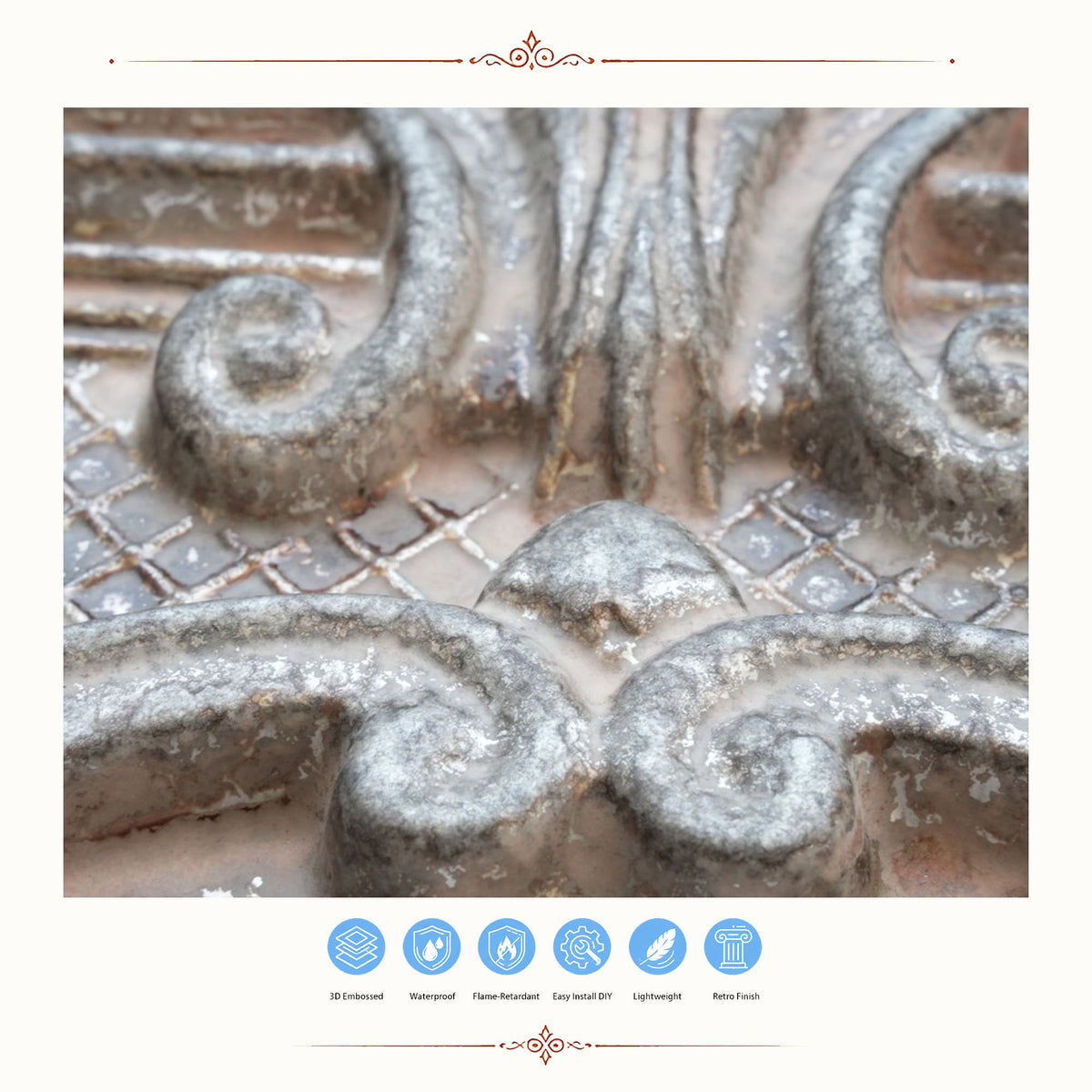 PAINTSDECOR PL38 Weathered Iron ceiling tiles