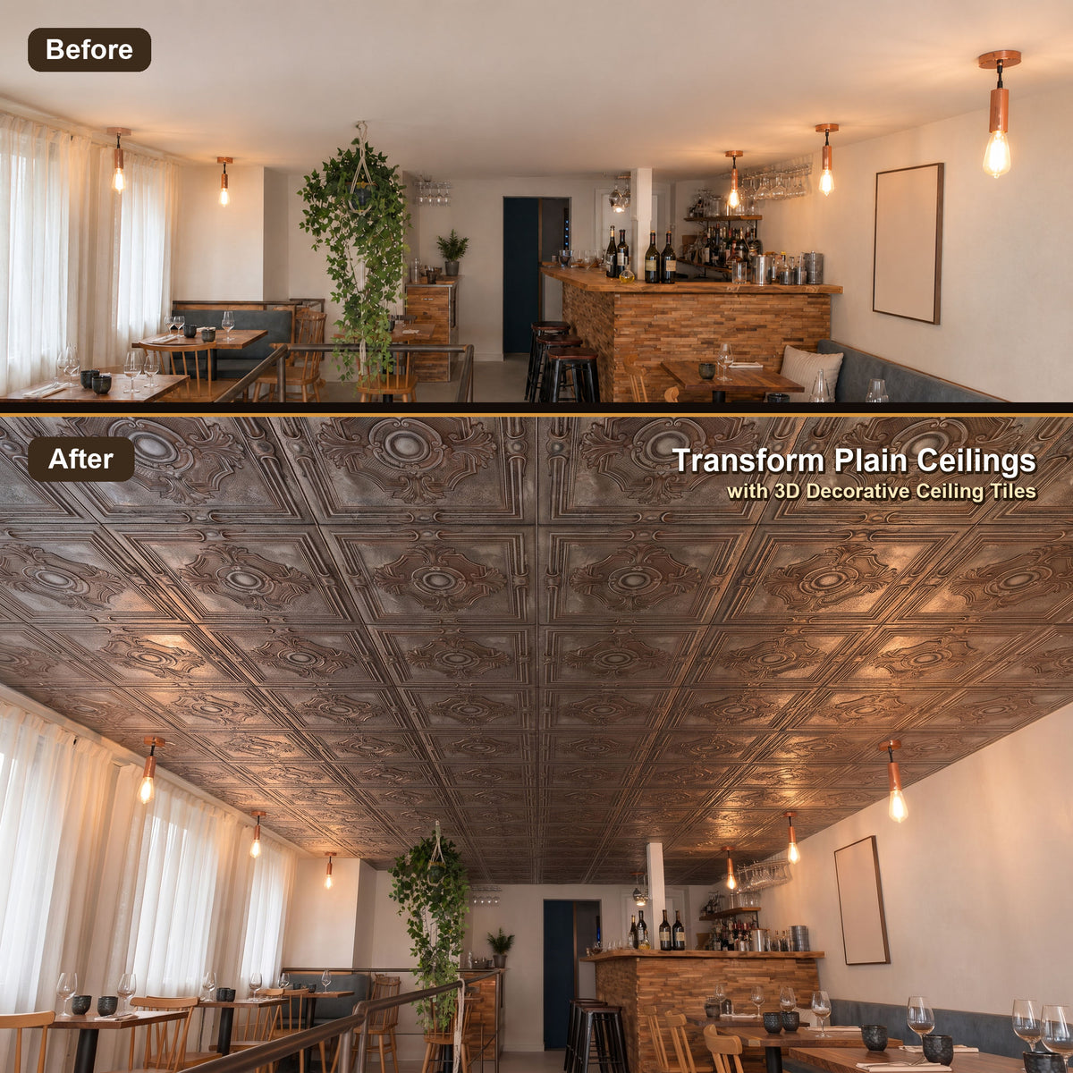 PAINTSDECOR PL38 Weathered Iron ceiling tiles