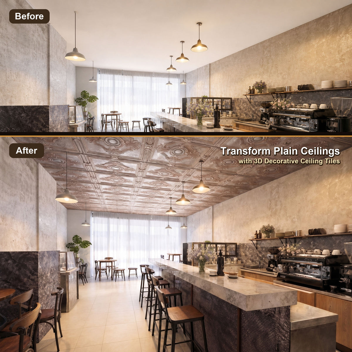 PAINTSDECOR PL38 Weathered Iron ceiling tiles