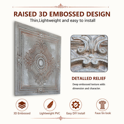 PAINTSDECOR PL38 Weathered Iron ceiling tiles