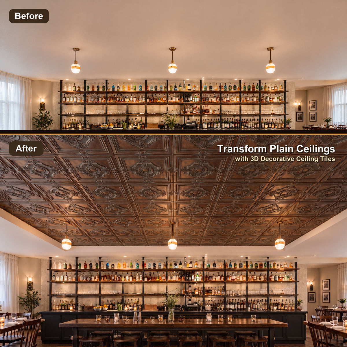 PAINTSDECOR PL38 Weathered copper ceiling tiles
