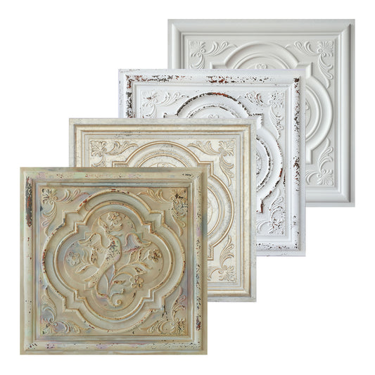 10tiles/lot Embossed Ceiling Tiles for Elegant Restaurants, Coffee Shops and Contemporary Bedrooms PL39