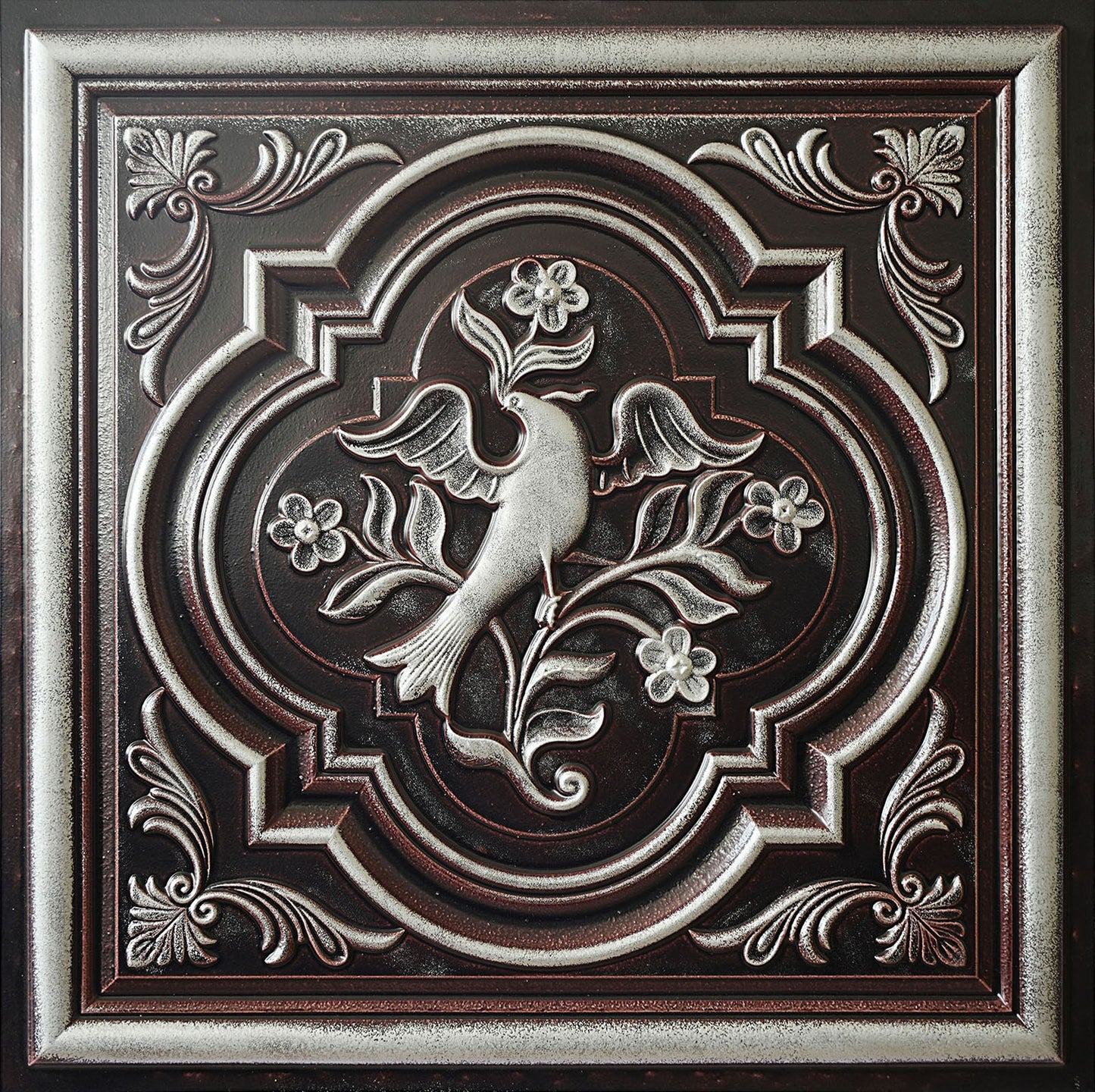 10tiles/lot DIY Faux Metal Ceiling Tile Panels for Café Bars, Studios and Artistic Interiors PL39