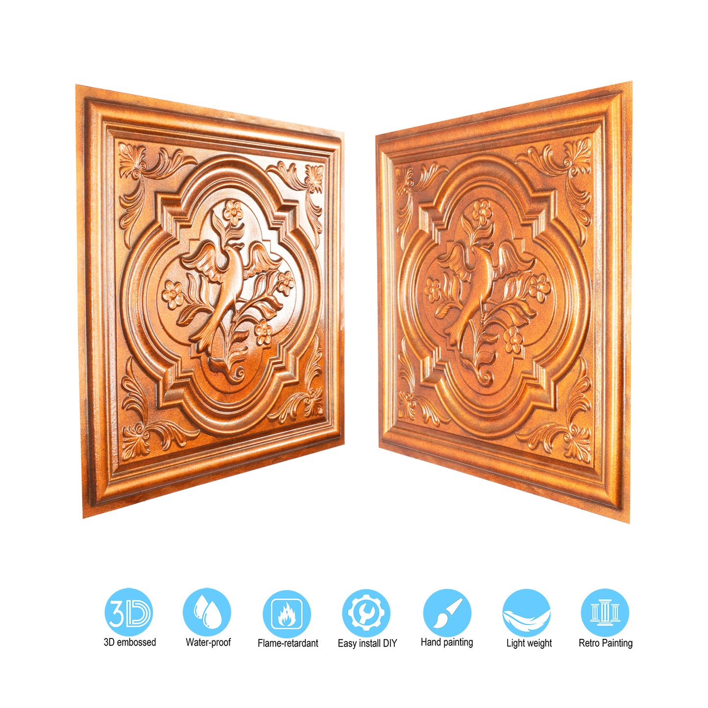 10tiles/lot Multi-Layer 3D Ceiling Tiles for Upscale Restaurants and High-End Bars PL39