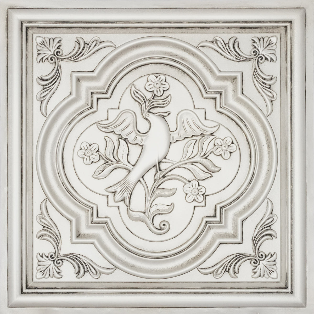 PAINTSDECOR PL39 Aged white ceiling tiles