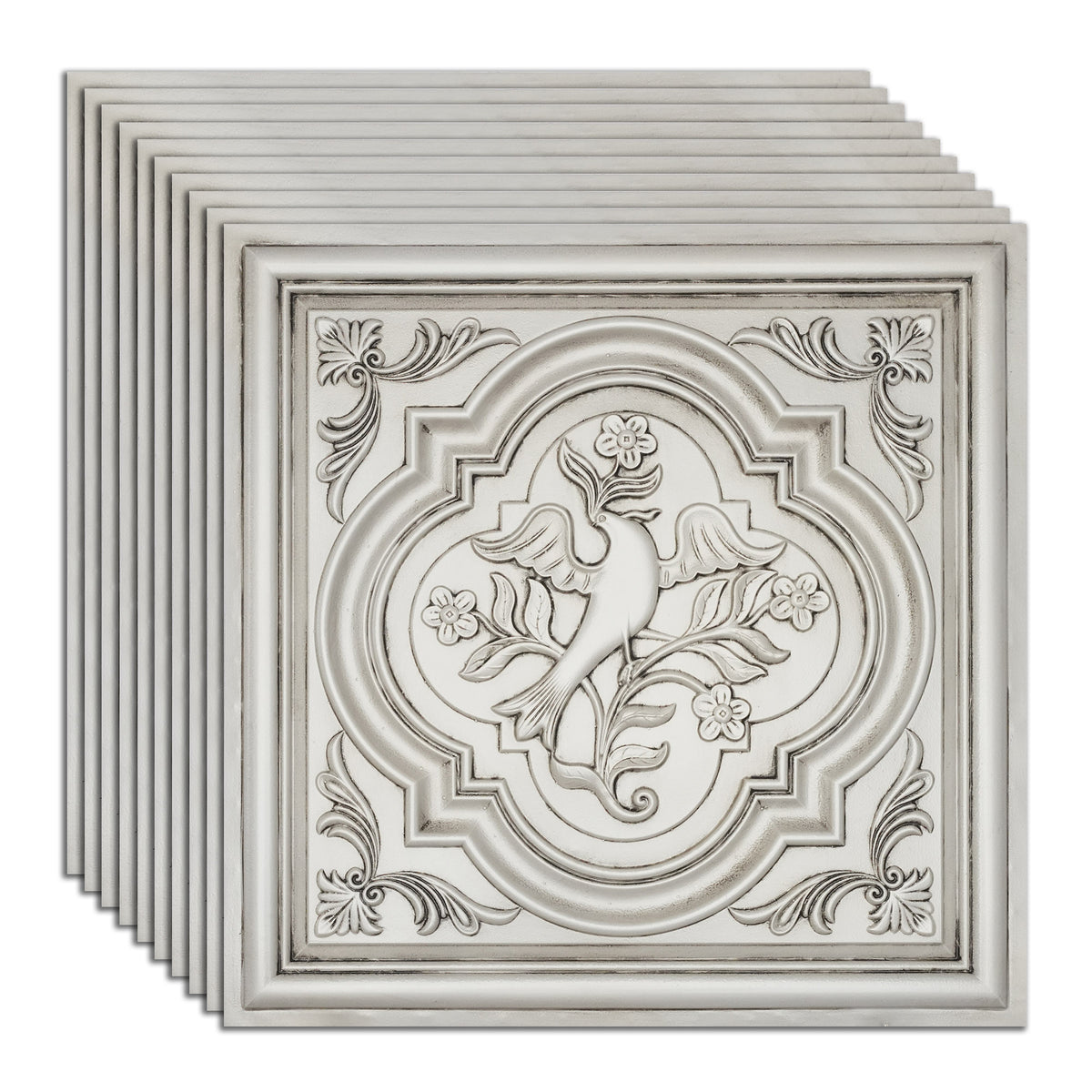 PAINTSDECOR PL39 Aged white ceiling tiles