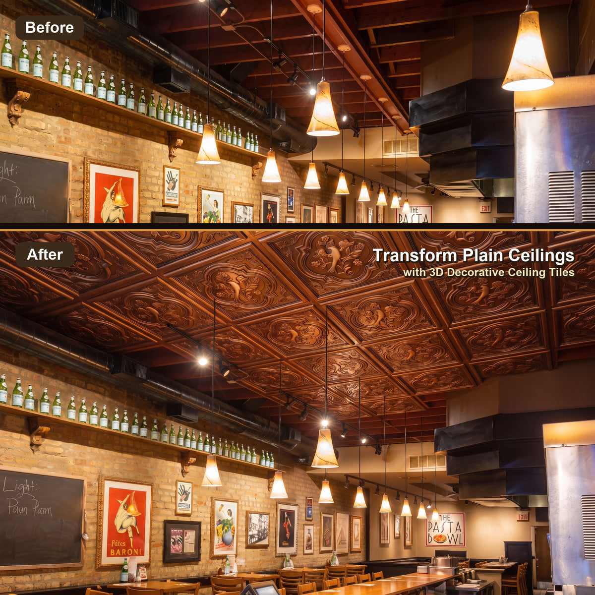 PAINTSDECOR PL39 Aged copper ceiling tiles
