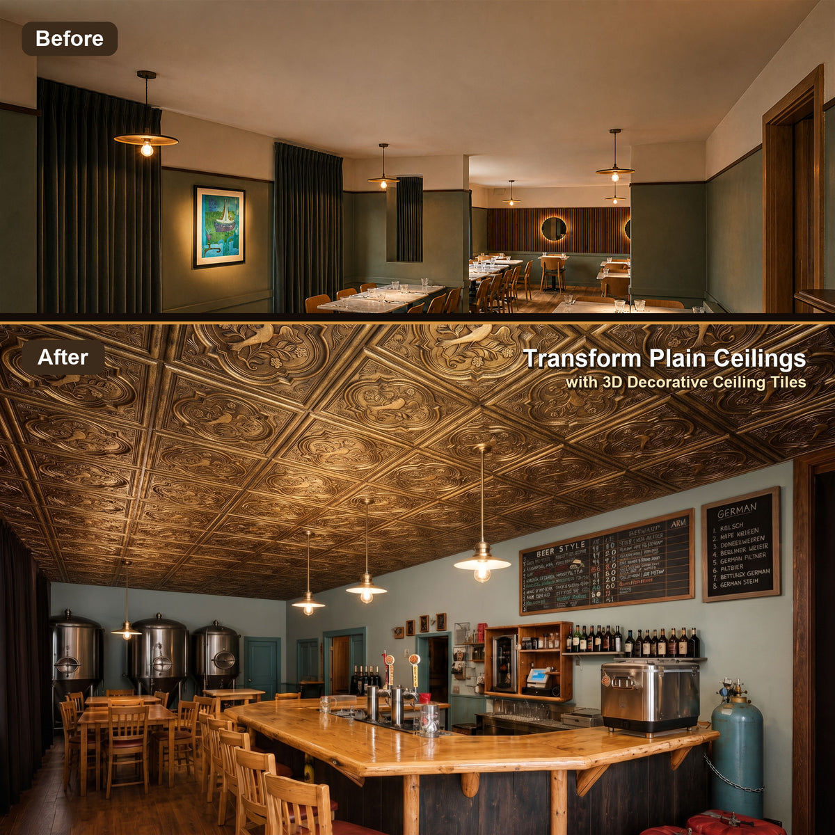 PAINTSDECOR PL39 Ancient gold ceiling tiles