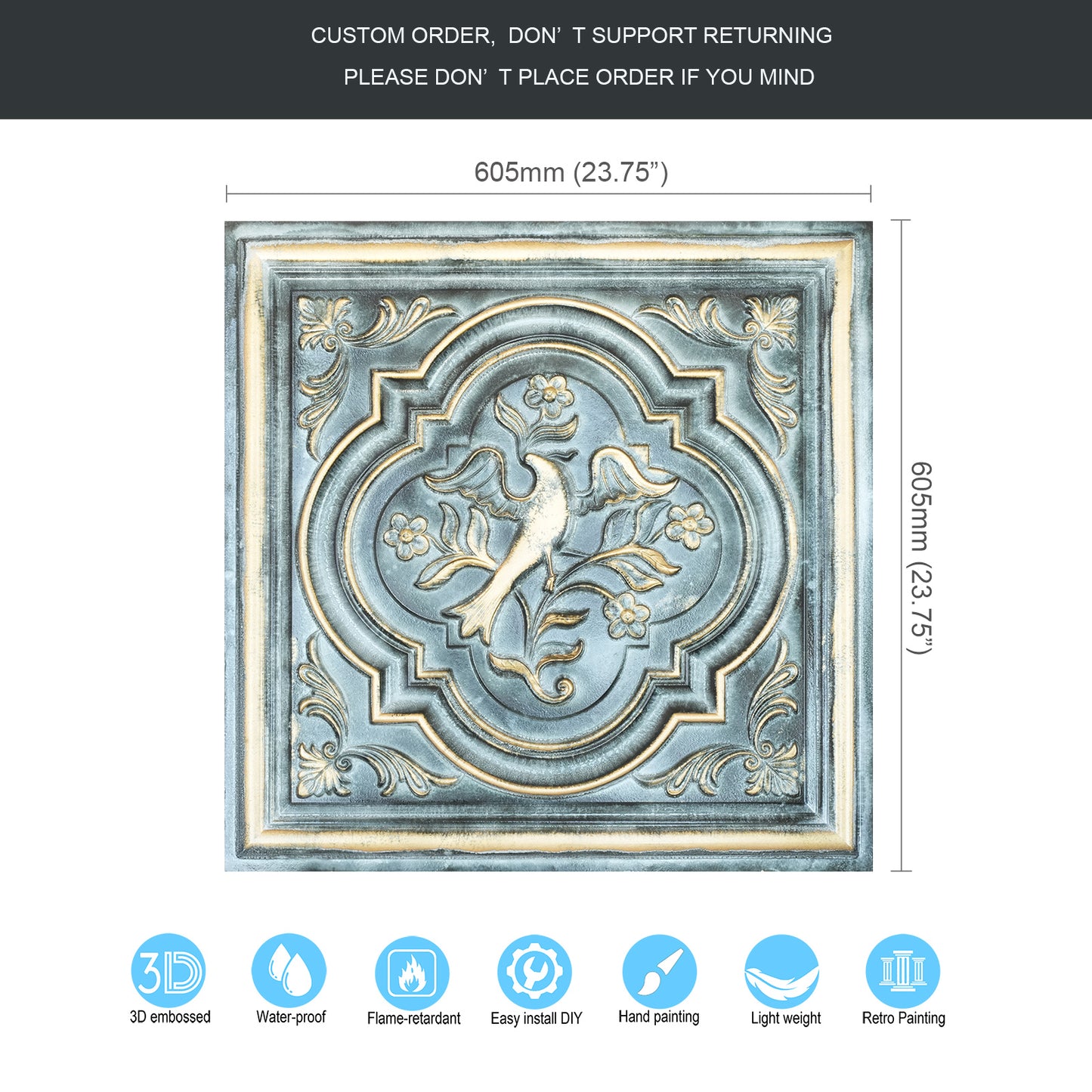 10tiles/lot 3D Artistic Ceiling Tiles for Museums, Exhibitions and High-Impact Interiors PL39