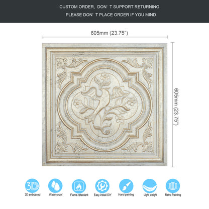 10tiles/lot Embossed Ceiling Tiles for Elegant Restaurants, Coffee Shops and Contemporary Bedrooms PL39