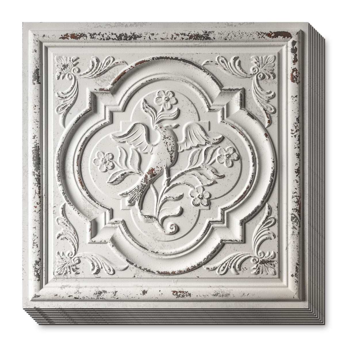 PAINTSDECOR PL39 Distress crack white black ceiling tiles