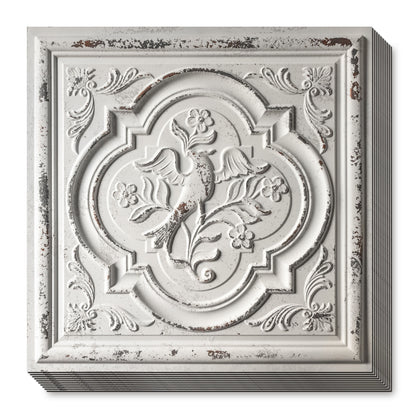 PAINTSDECOR PL39 Distress crack white black ceiling tiles