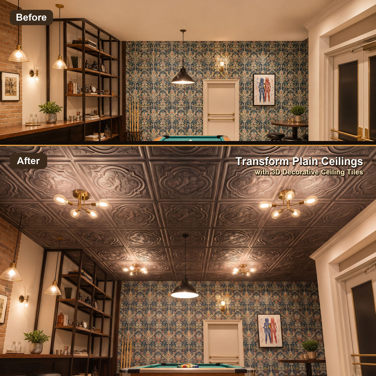 PAINTSDECOR PL39 Driftwood ceiling tiles