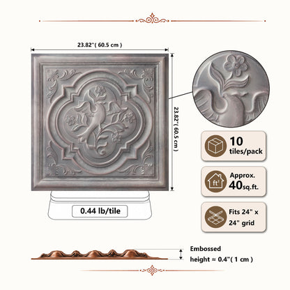 PAINTSDECOR PL39 Driftwood ceiling tiles